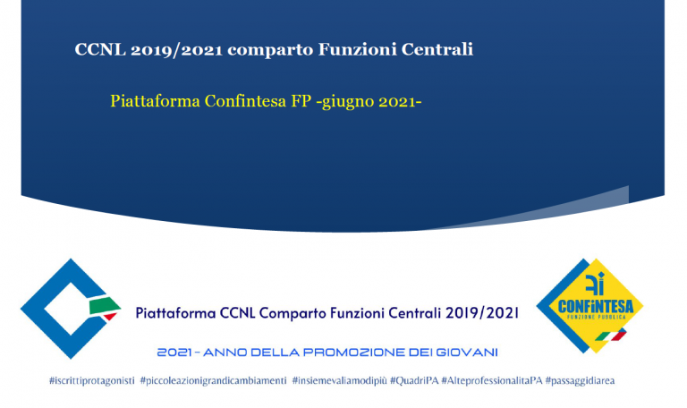 Piattaforma CCNL Comparto Funzioni Centrali 2019/2021 – Confintesa FP