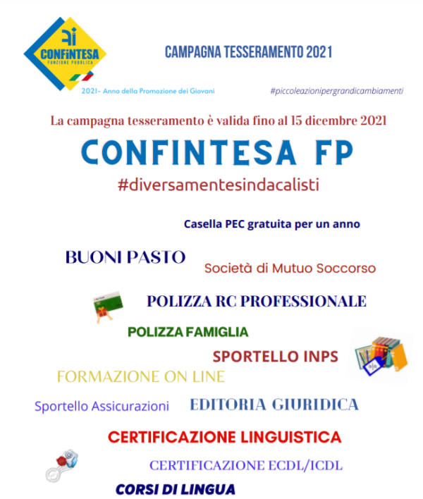 Confintesa FP Toscana – L’iscritto ha un grande valore ecco le iniziative a lui riservate